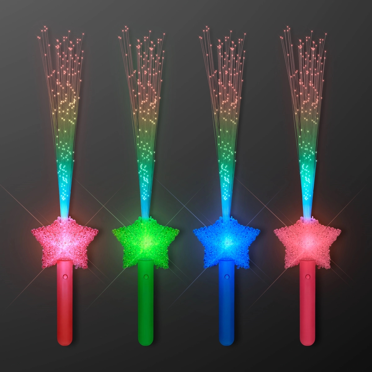 LED Shooting Star Sparkling Fiber Optic Wands 2