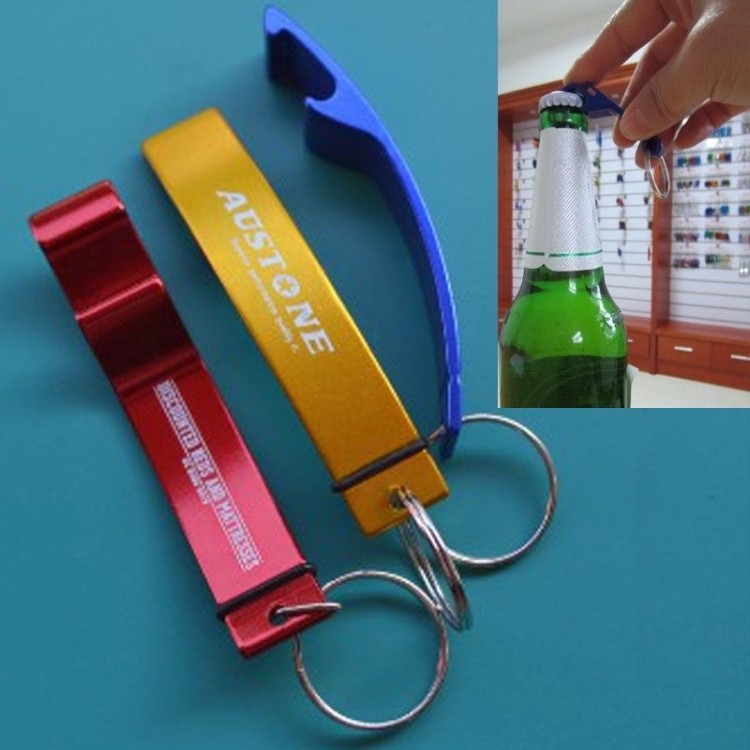 Aluminum Bottle Opener/Keychain - 3"x1/2" 1