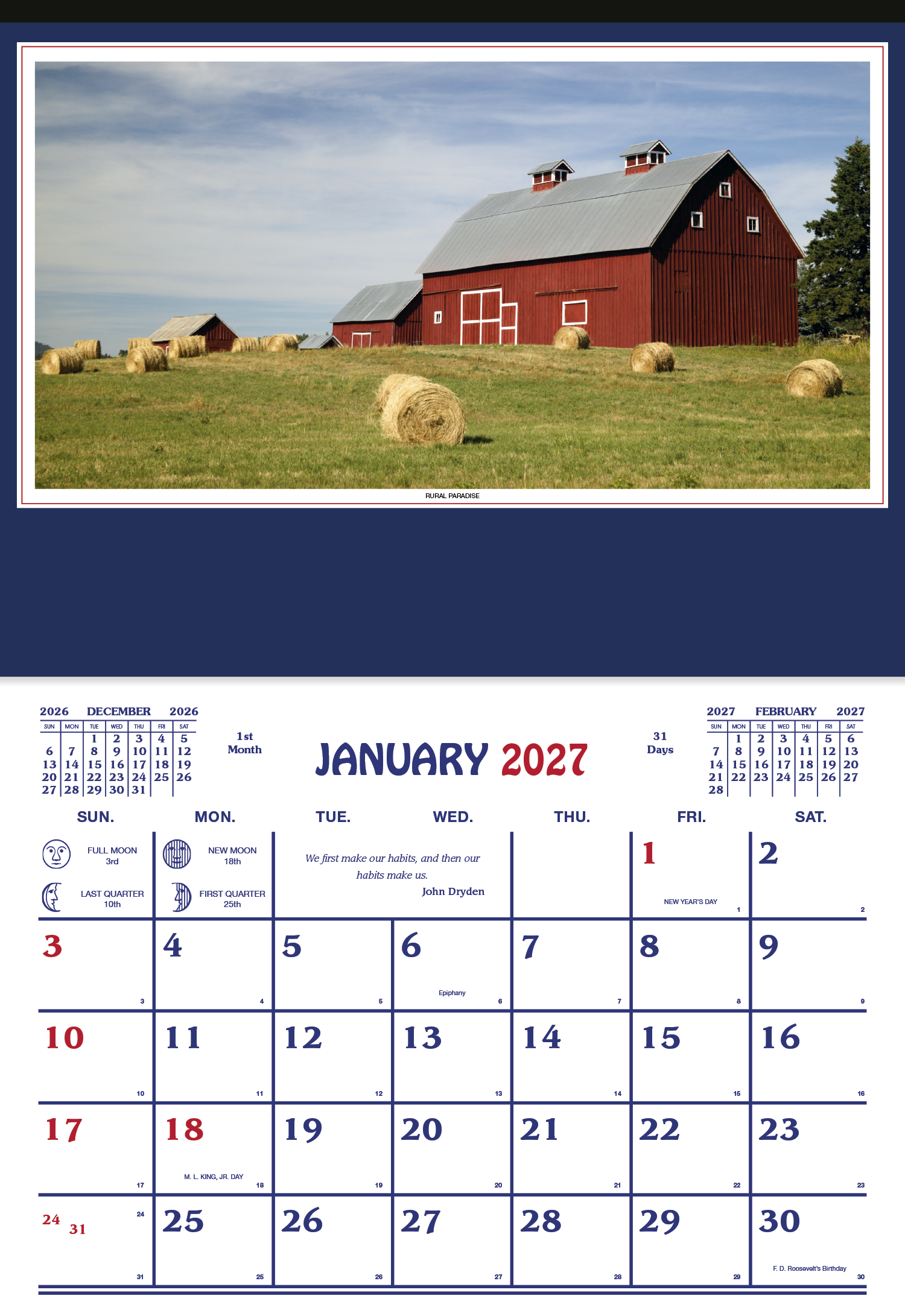 Skinner & Kennedy® Farm Calendar 36