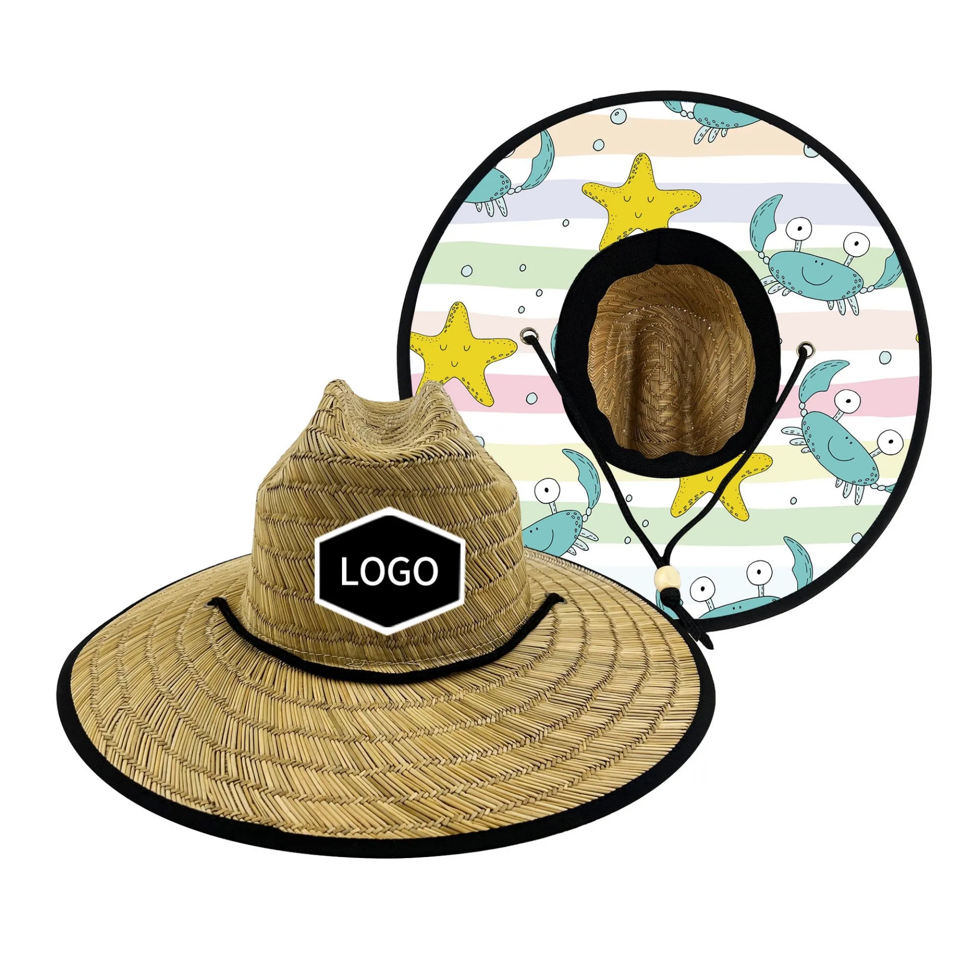 MOQ50 Straw Summer Beach Hat 3