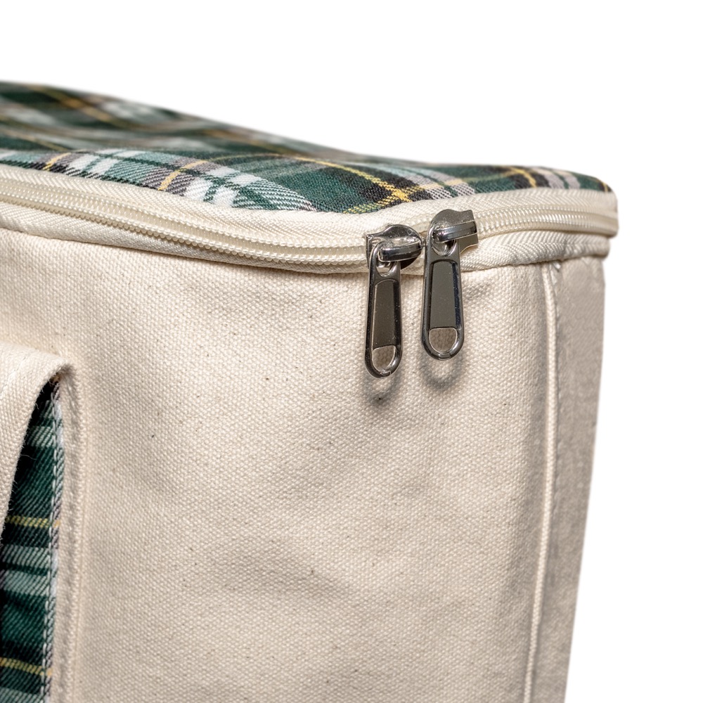 18 oz Insolated Plaid Cooler Tote 8