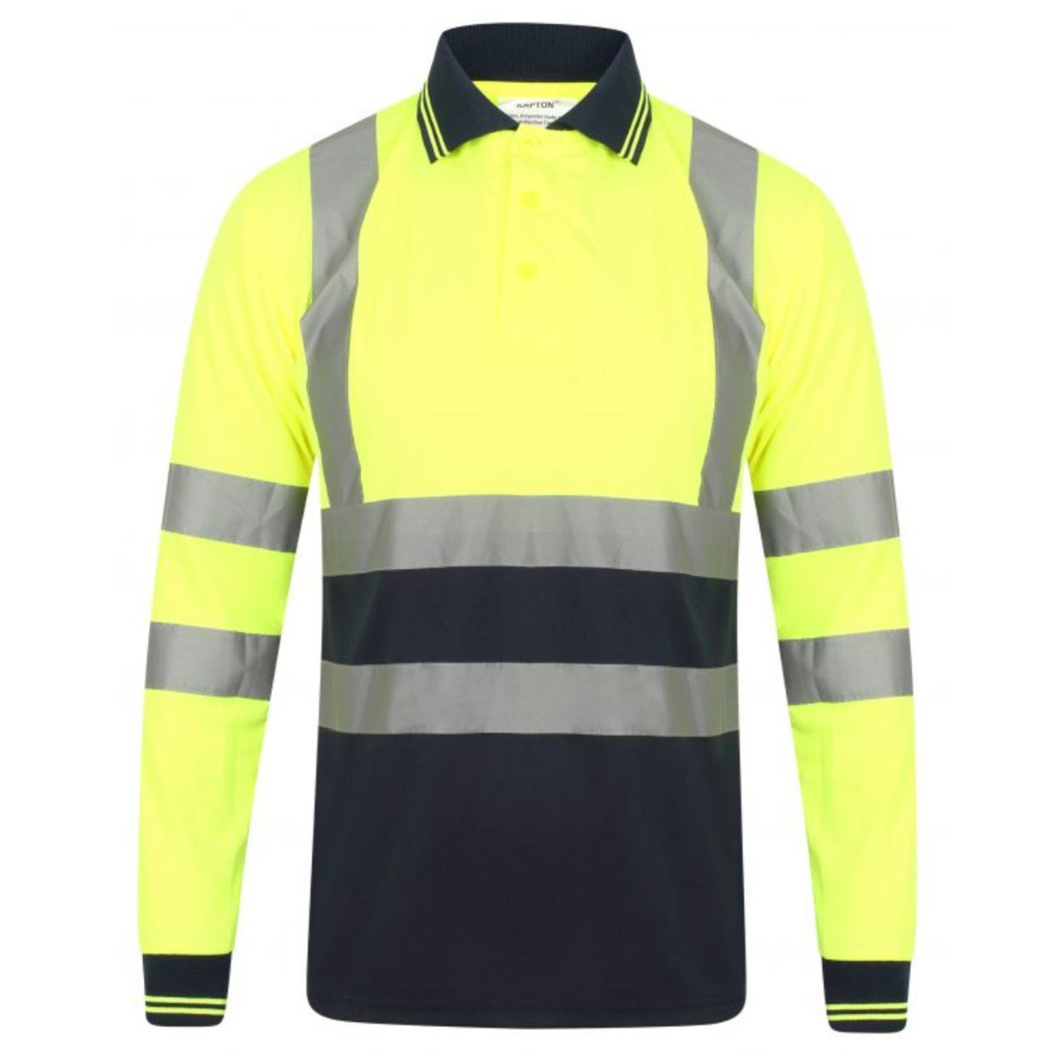 3.8 oz. Polyester Class 3 Color Block Reflective Tape Safety Polo Shirt 2