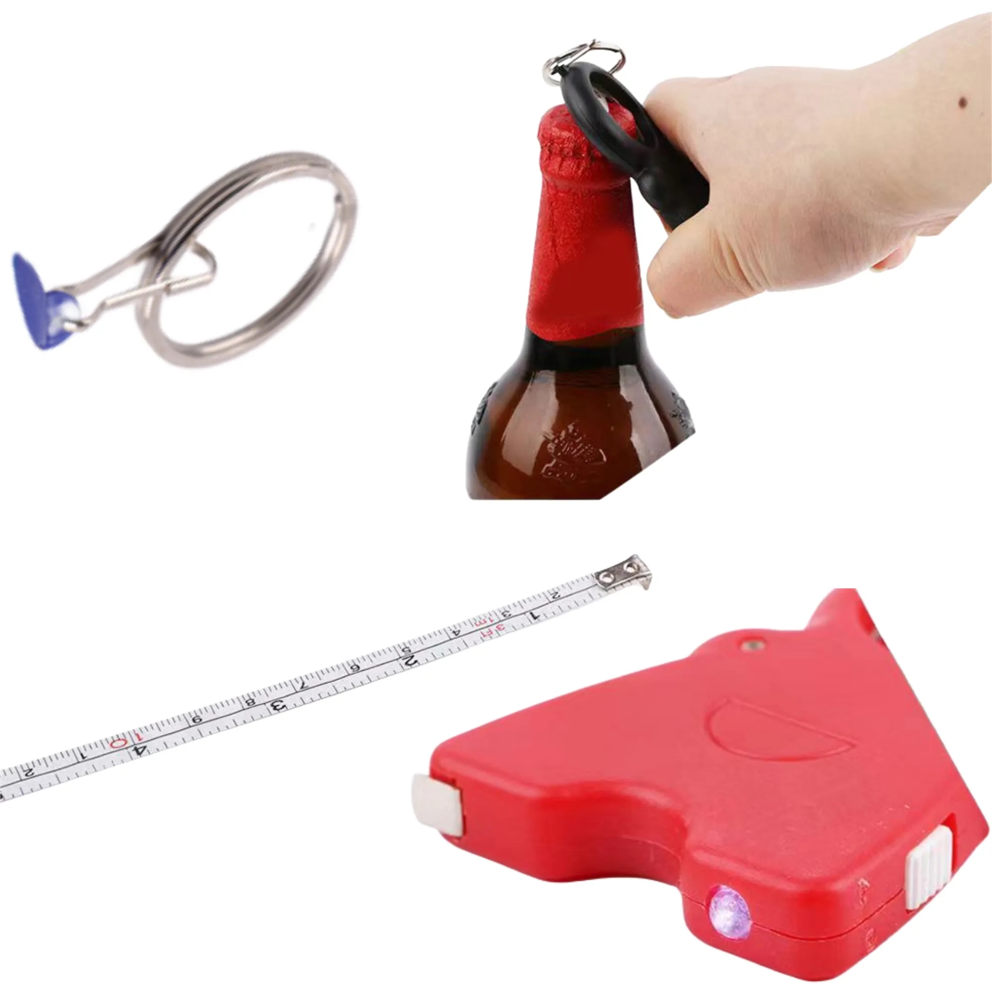 Smiley Face Multifunctional Bottle Opener Keychain 2