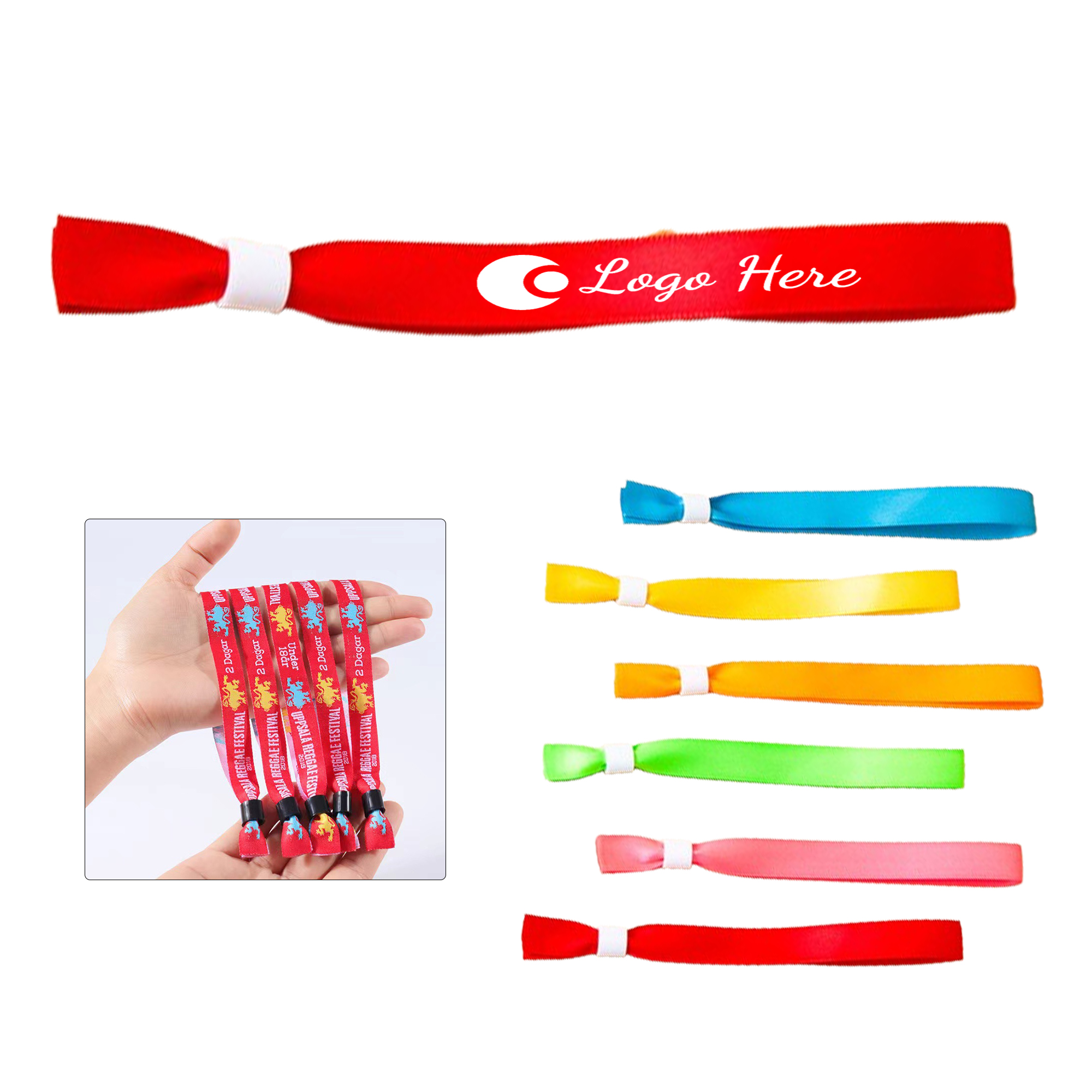 Personalized Fabric Wristband with Secure Clasp 1