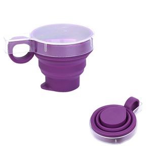 170ml Silicone Collapsible Cup With Sturdy Flat Lid 19