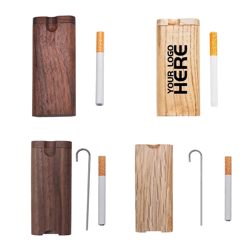 Wood Cirgarette Stash Box Case With Clean Tools 3