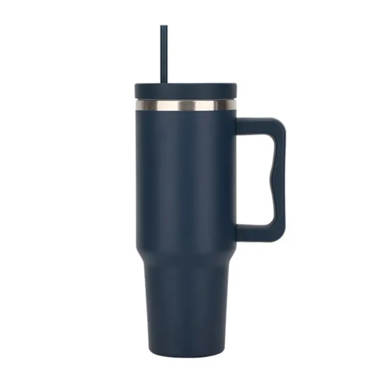40oz Custom Logo Tumbler with Handle and Straw, Bulk Insulated Stainless Steel Cup 2