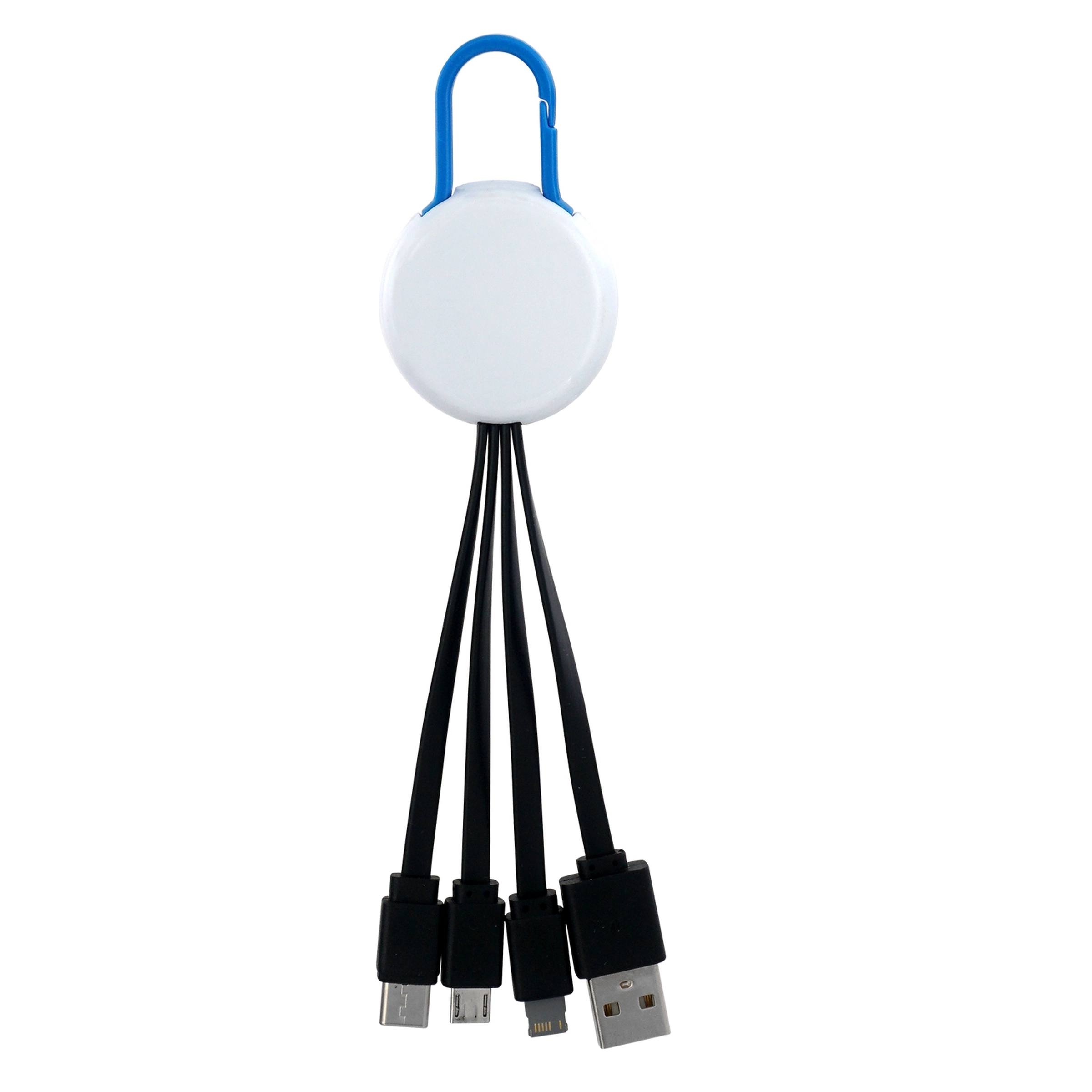 WHITE COLORFUL CLIP 3 IN 1 CHARGING CABLE 28