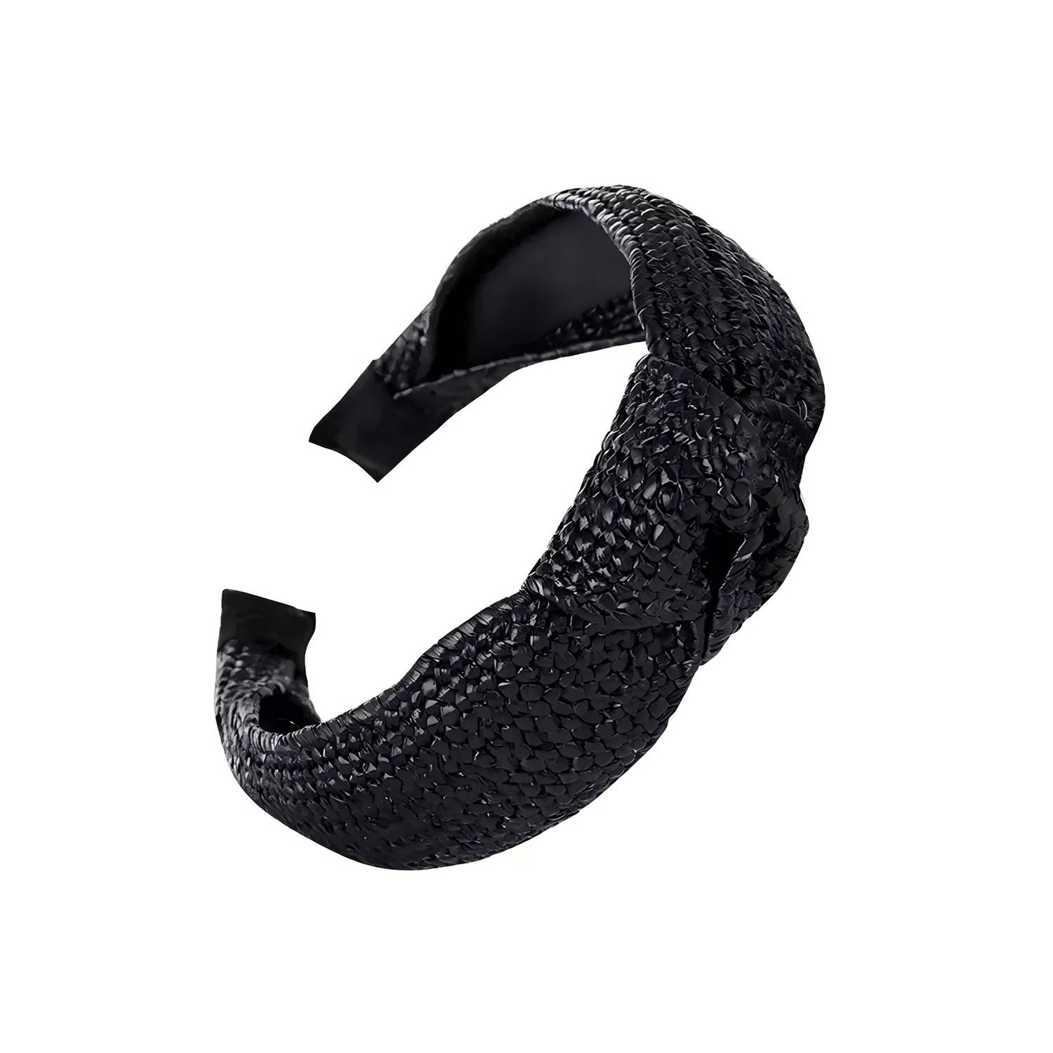 Wide Brim Straw Headband for Women – Elegant Knot Design 1