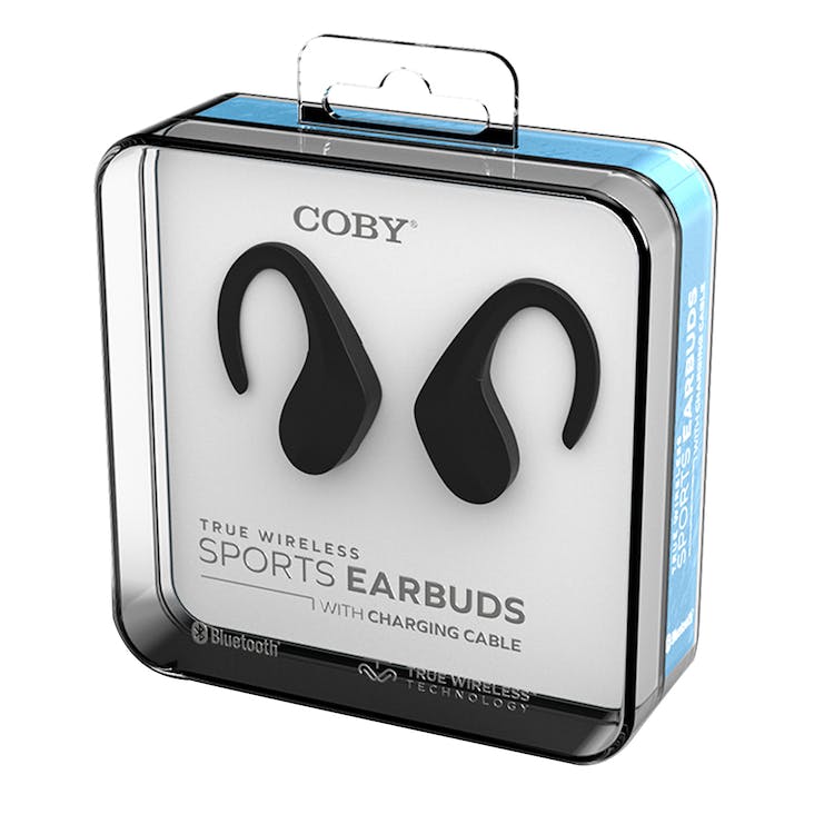 Sports Earbuds - Black Slim Profile 1