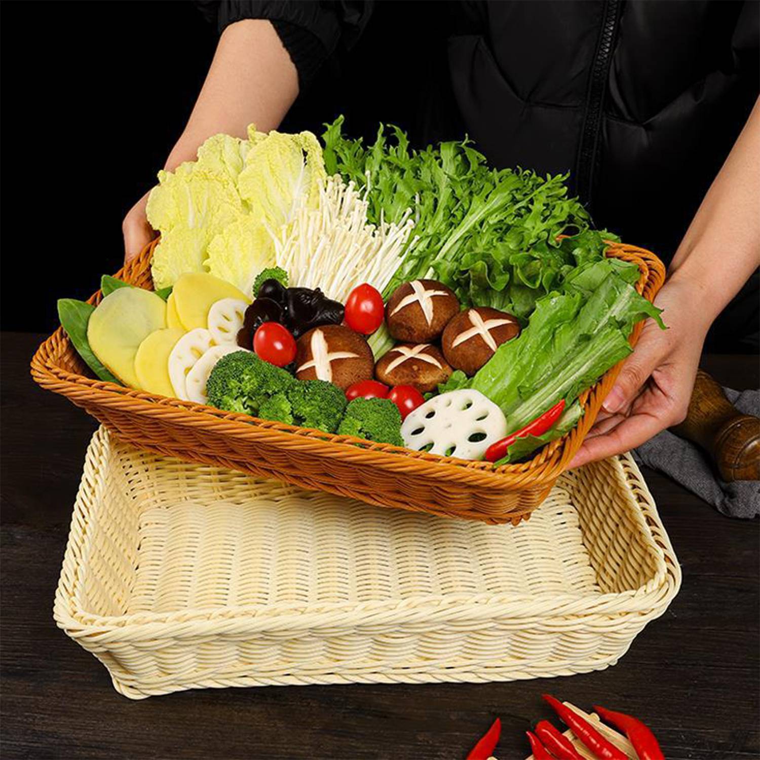 Rattan Fruit Vegetable Baskets 5