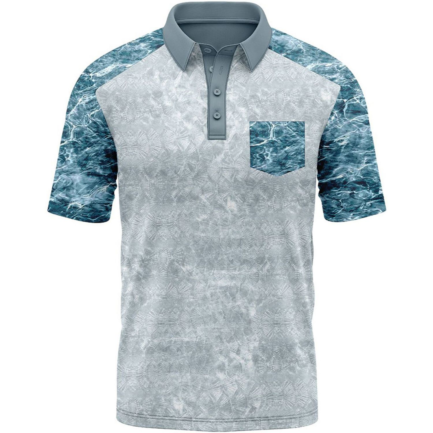 Mossy Oak® Men's 4.4 oz. Polyester Interlock Polo with Pocket & UPF 50+ 3