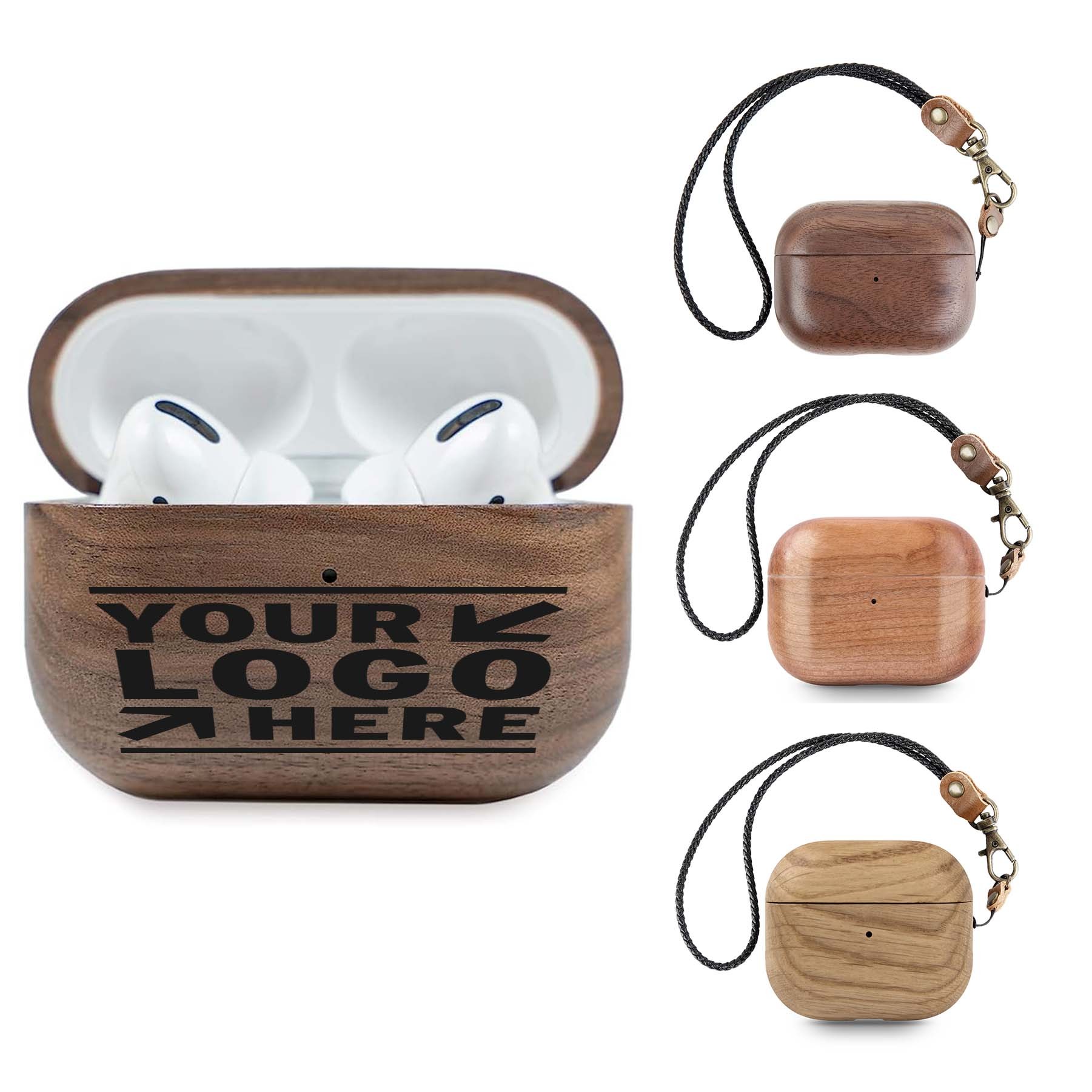 Air Pods Pro Wireless buds with Handcrafted Wooden Case 3
