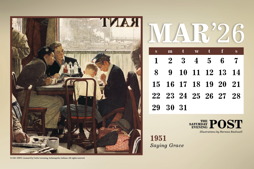Triumph® Calendars The Saturday Evening Post Large Desk Calendar 31