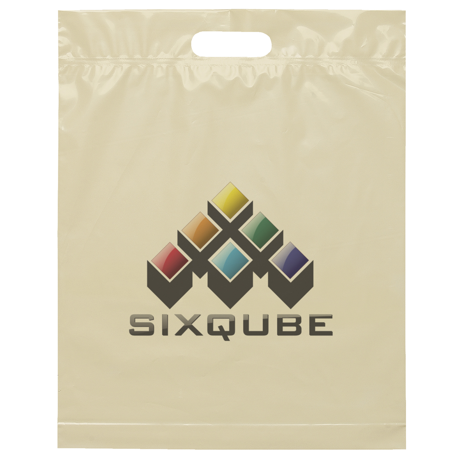 Die Cut Handle Bag - 15W x 19H x 3 - Dynamic Color 9
