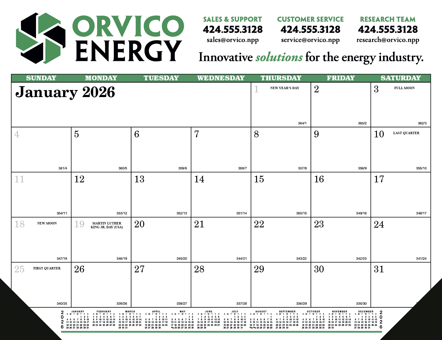 Skinner & Kennedy® Desk Pad Calendar 4