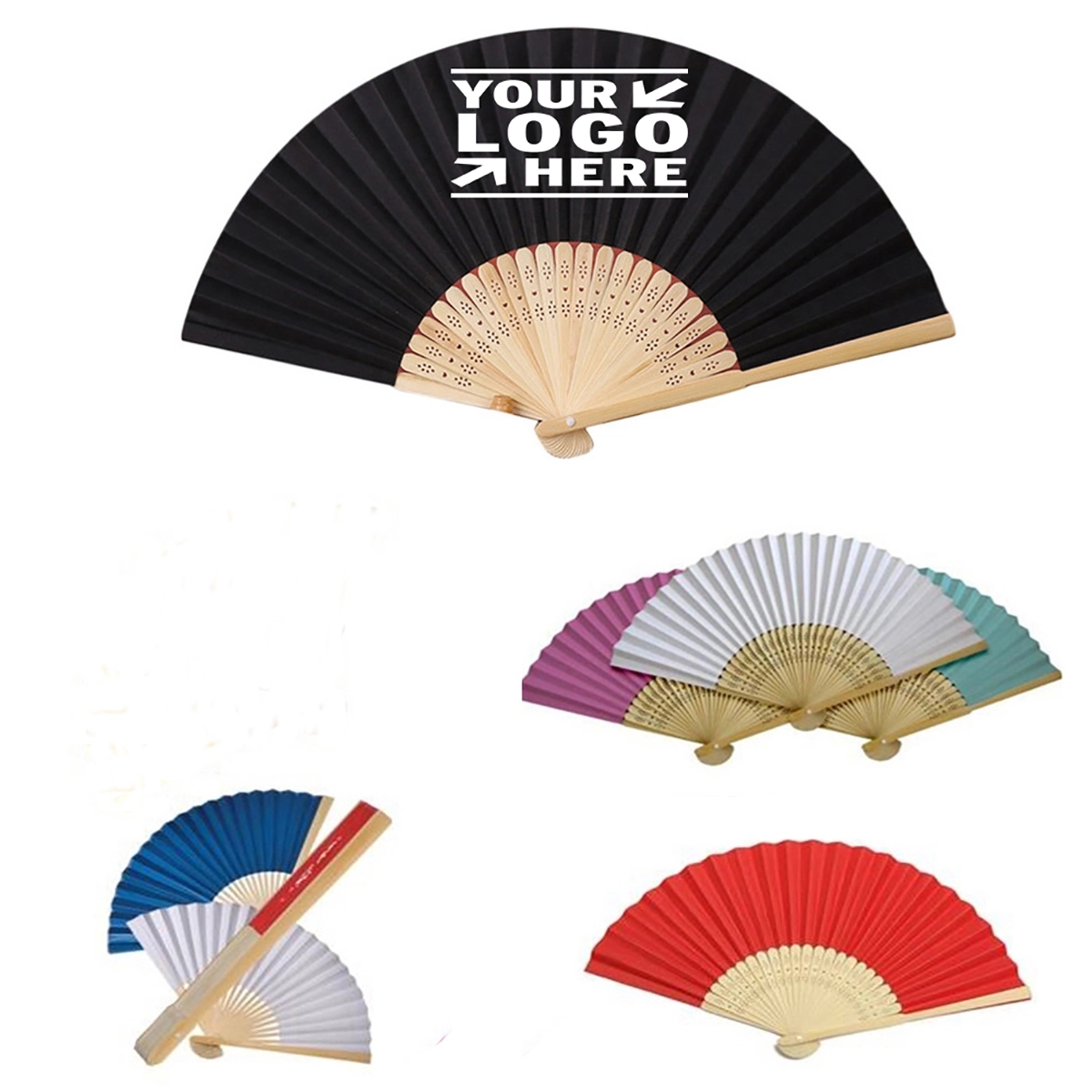 Foladble Chinese Paper Bamboo fan 2