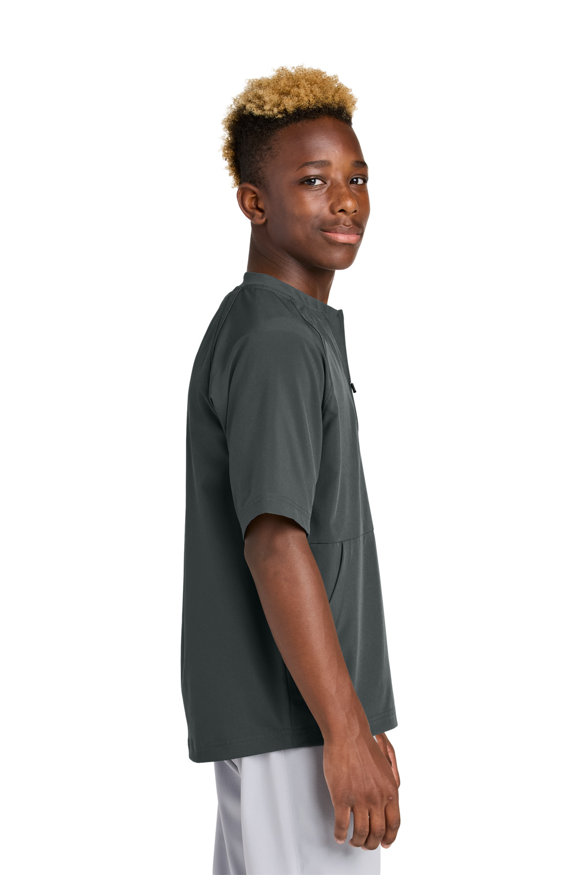 Sport-Tek Youth Repeat 1/2-Zip Short Sleeve Jacket YJST489 12