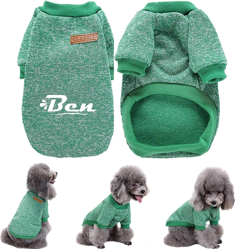 Letters Winter Pet Dog Hoodies Cotton Warm Clothes 3