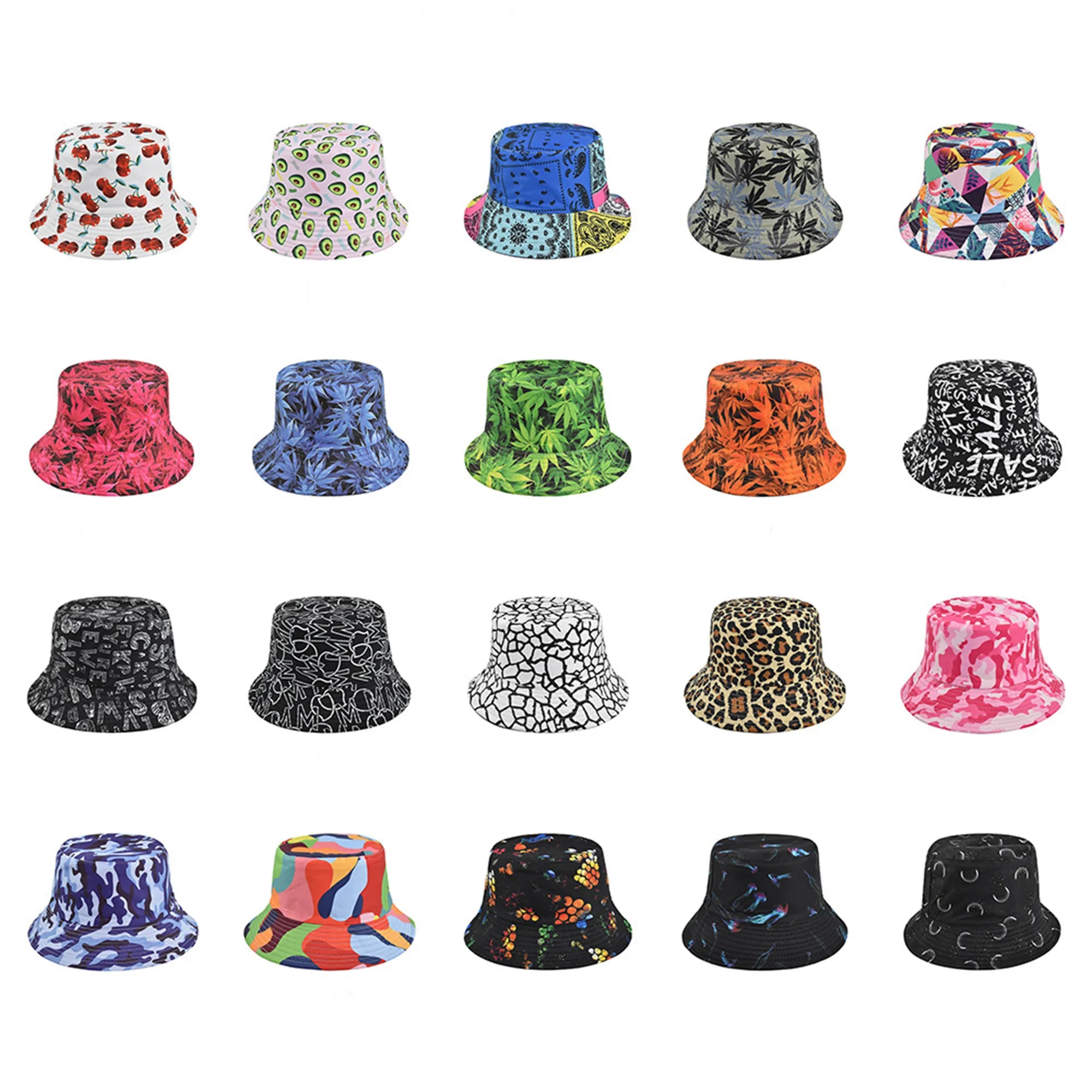 Fisherman's hats in a variety of colors