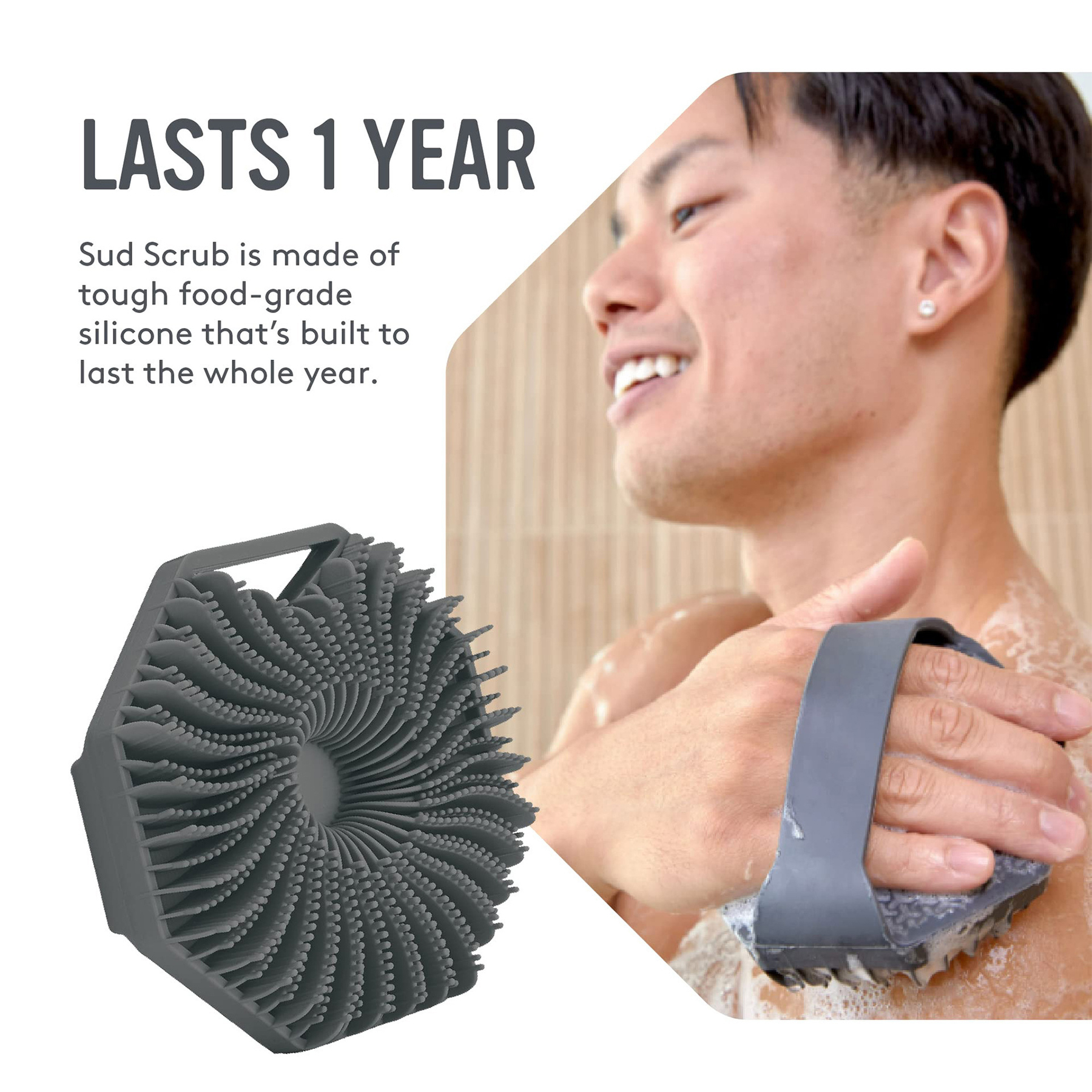Polygonal Silicone Bath Brush 4