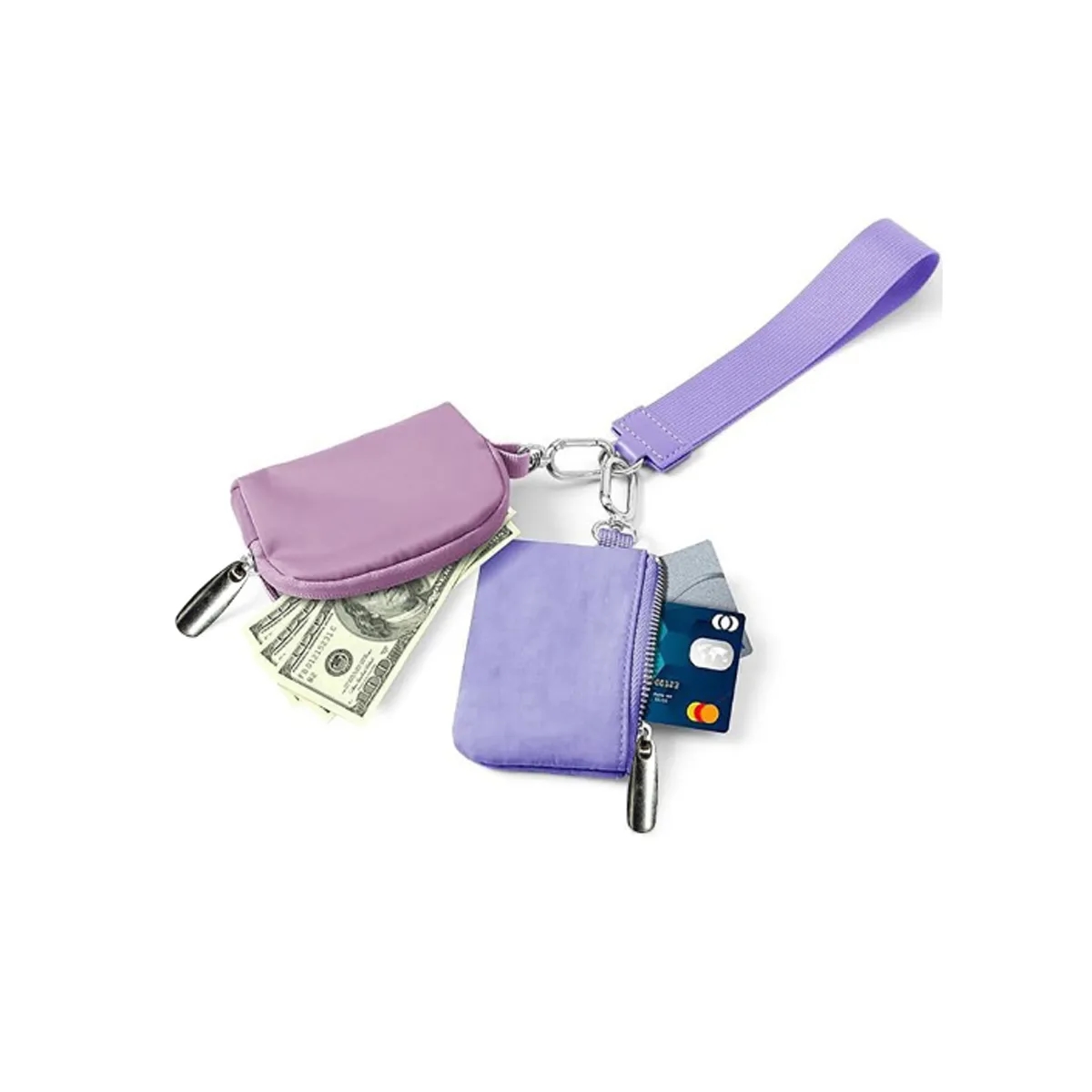 Portable Keychain Wallet Women Detachable Mini Zipper 2