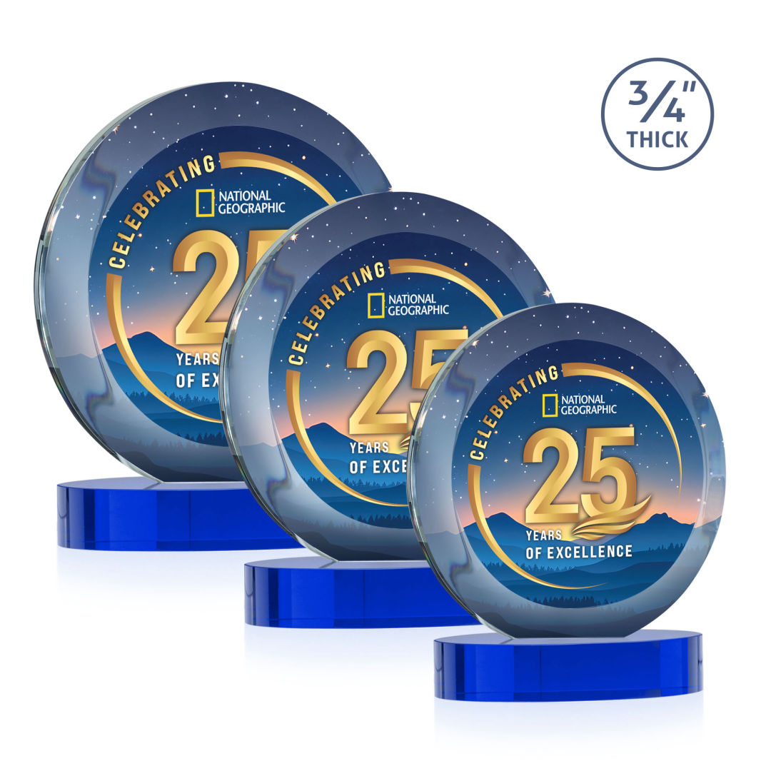 Gibralter Vividprint™ Award on Alberton Base - Blue 1