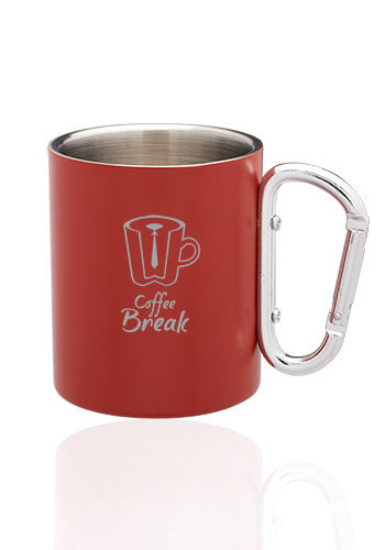 10 oz. Carabiner Handle Stainless Steel Mugs 4
