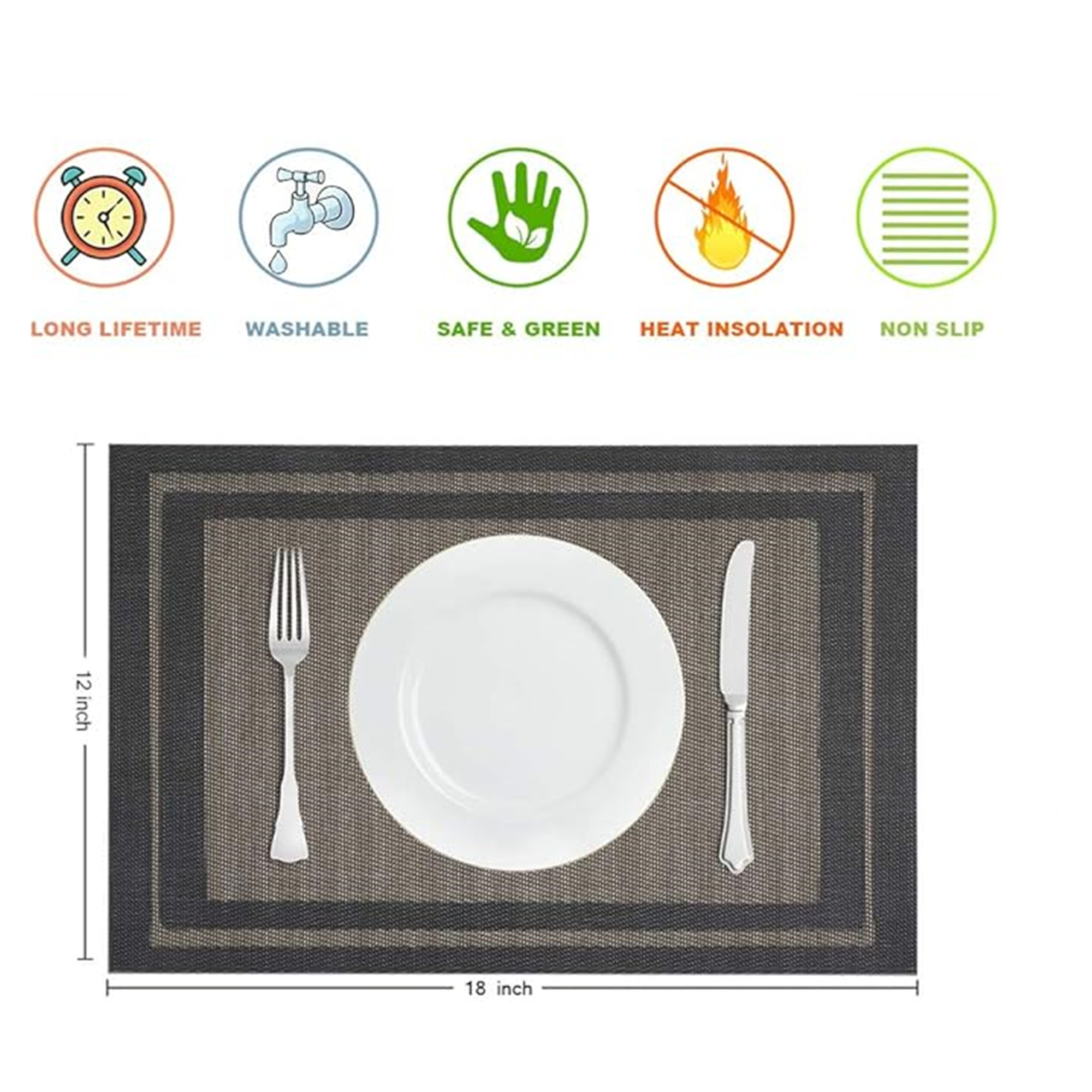 Linen Look Woven Place Mat 2