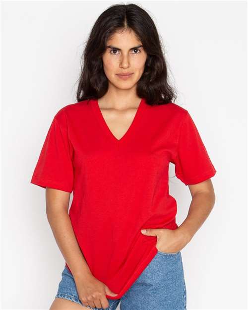 Unisex USA-Made Fine Jersey V-Neck T-Shirt - 24056 30