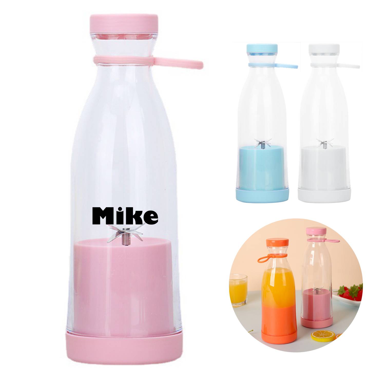 Portable electric mini 6-blade juice cup