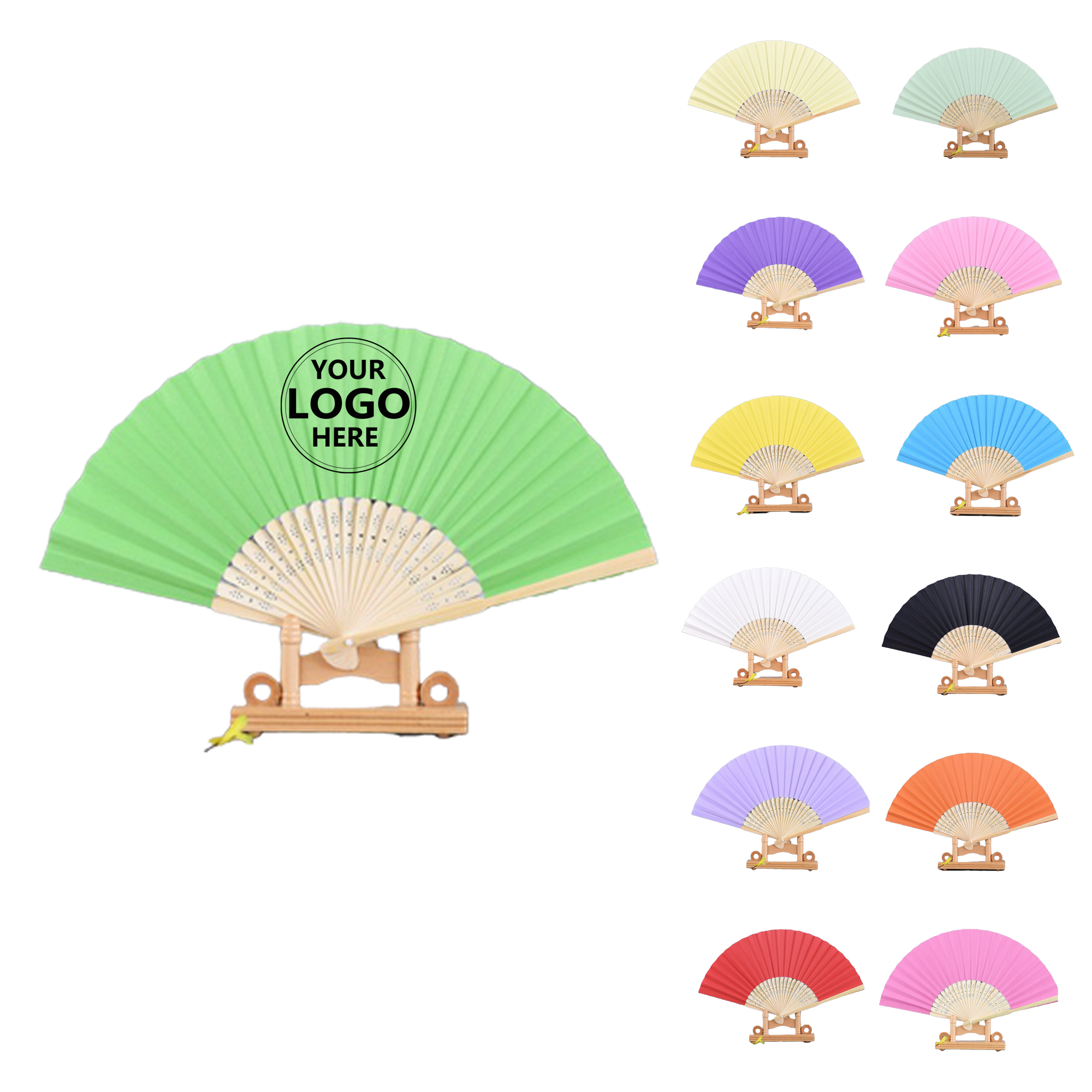 Foldable Bamboo Fan 2