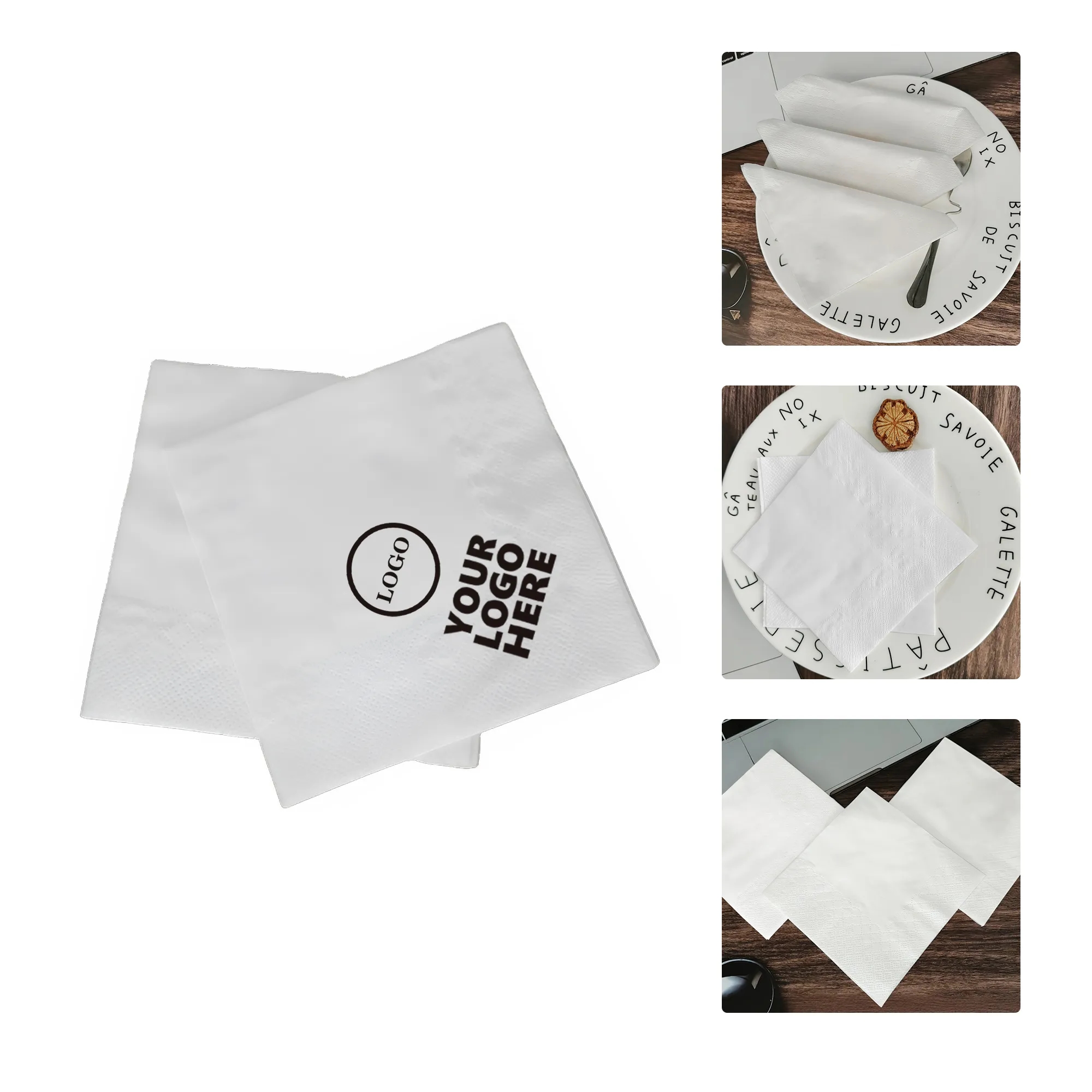 MOQ50 Custom Logo Printed Napkins