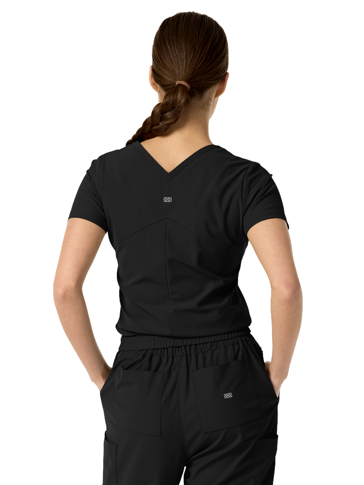 Parkley Kinetic - Women's Two-Pocket CELINE Tuck Band V-Neck Top 4