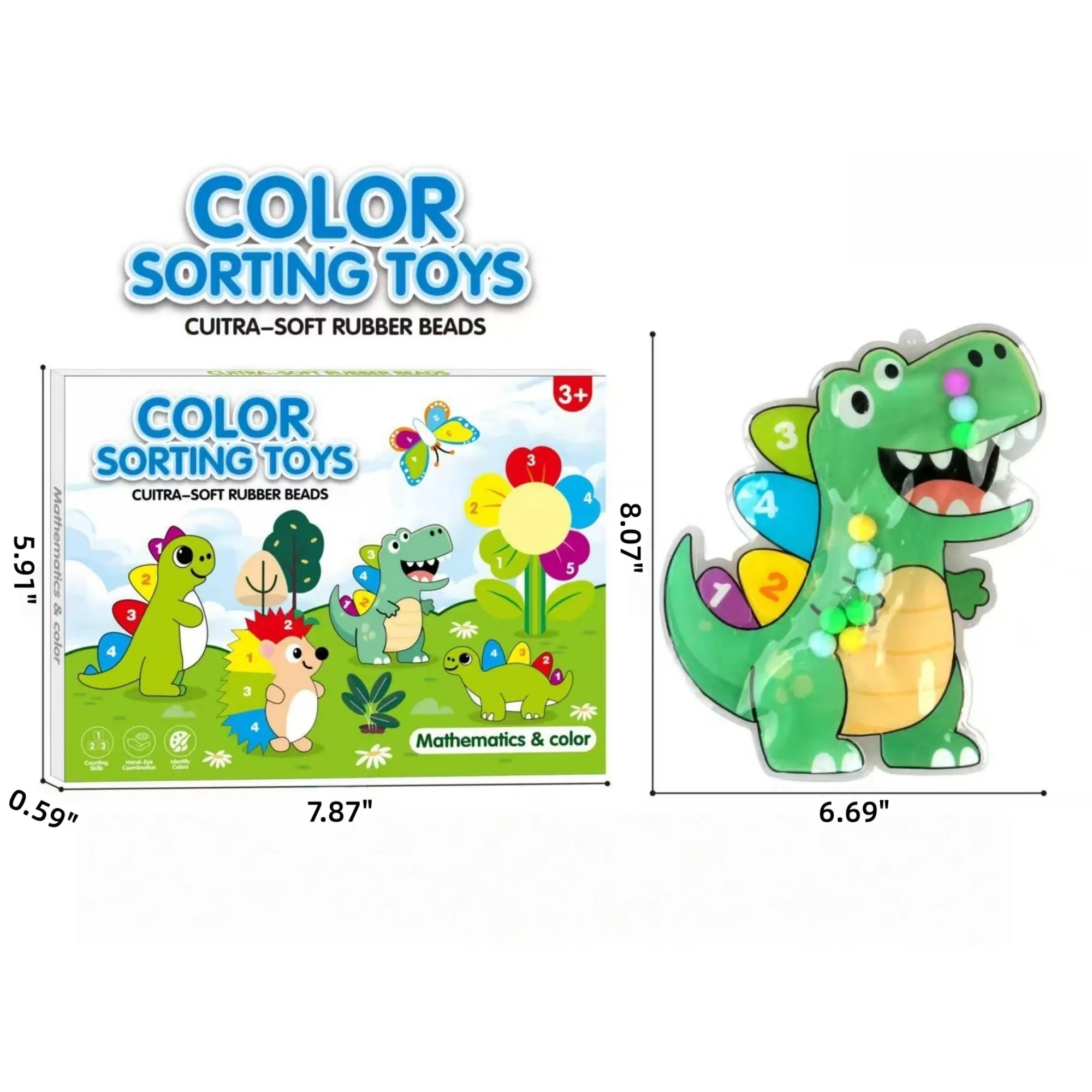 Cute Animal Shape Squeeze Toy Color Sorting Fidget Toy 7
