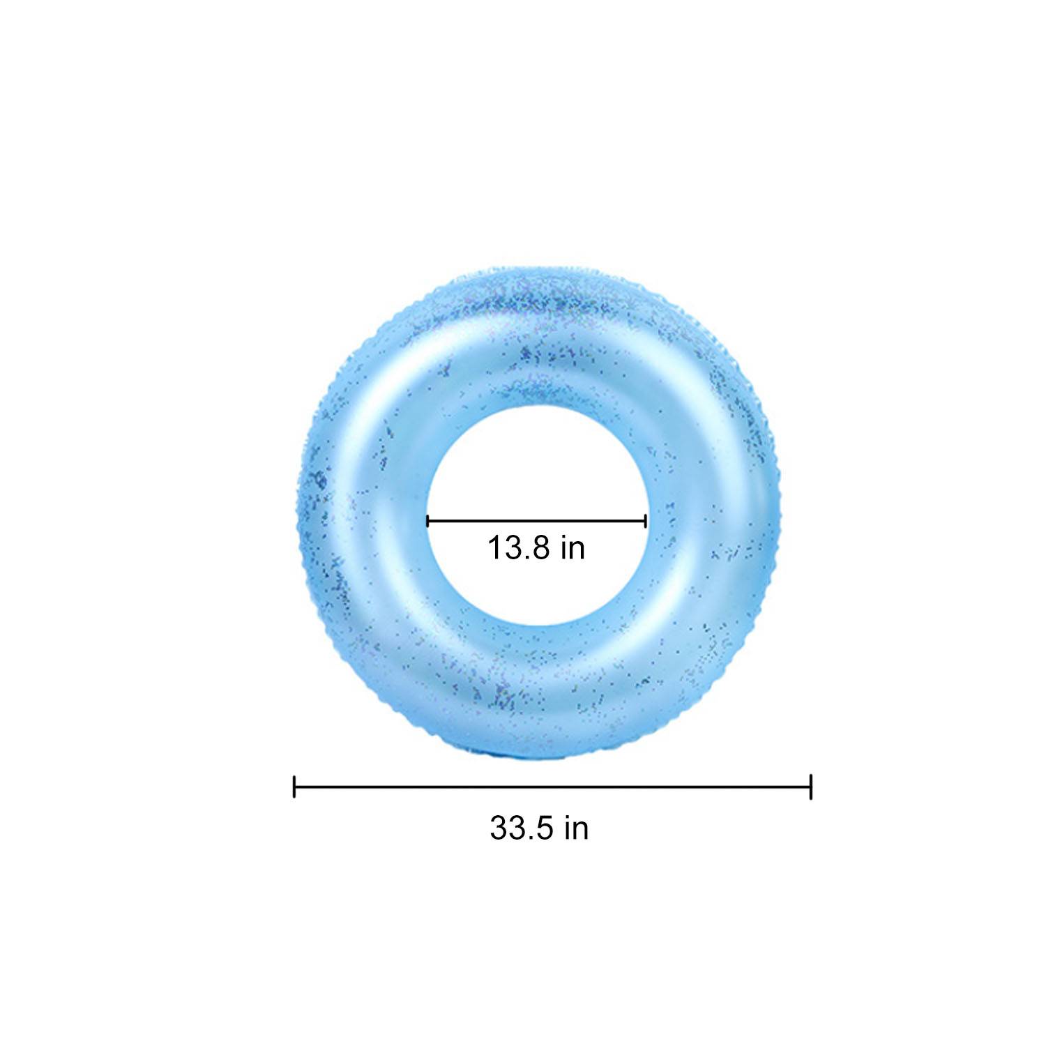 33 Inch Glitter PVC Inflatable Swim Ring 7