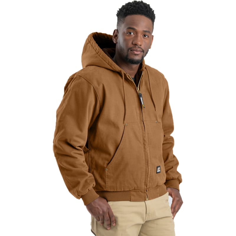 Berne Men's Highland Washed Cotton Duck Hooded Jacket 8