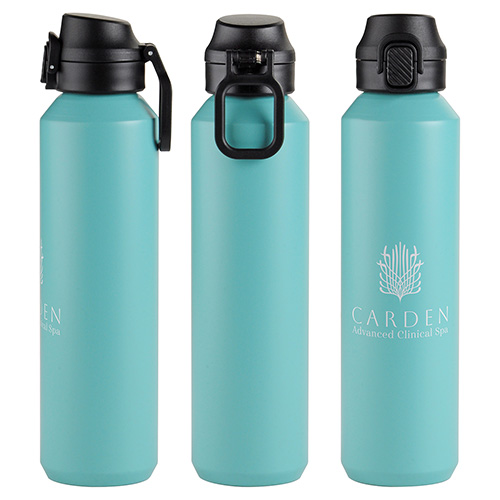 Nexus 27 oz Recycled Aluminum Bottle with Flip-Top Lid and Carabiner 113