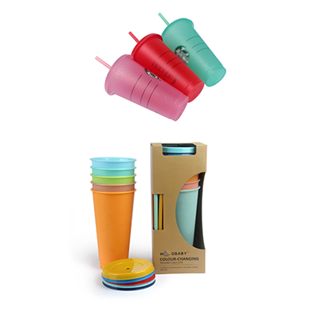 450ML 16 Oz Color Plastic Cup Temperature Sensitive Water Bottle 3