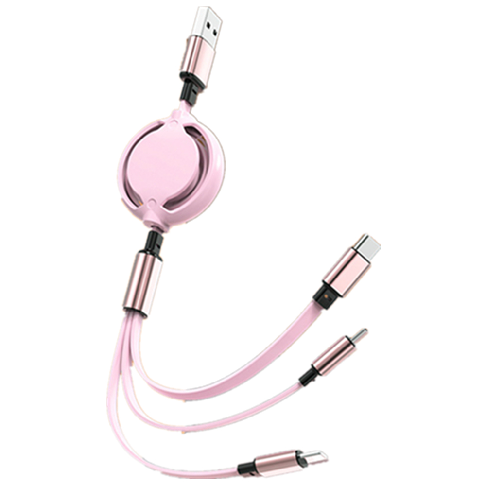 Retractable 3-in-1 USB Charging Cable 3