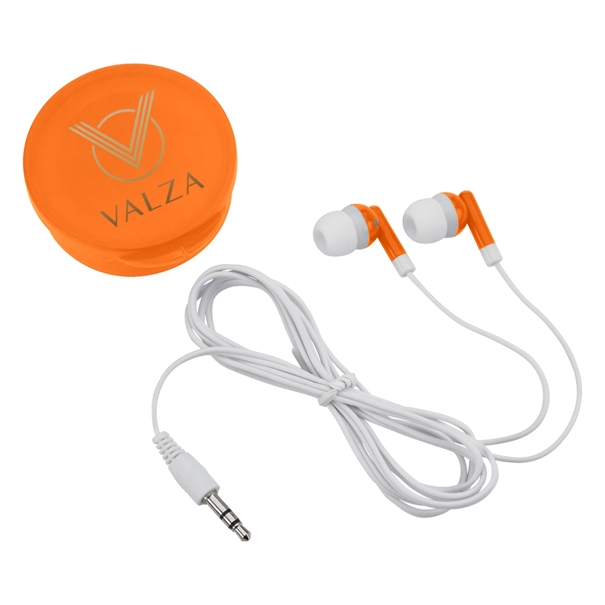 Earbuds In Round Plastic Case 8