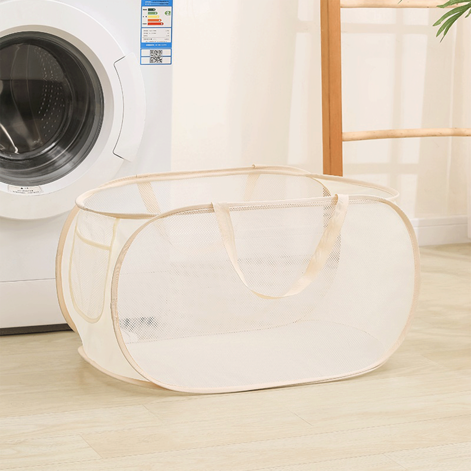 Foldable Pop Up Breathable Mesh Dirty Clothes Laundry Basket 14