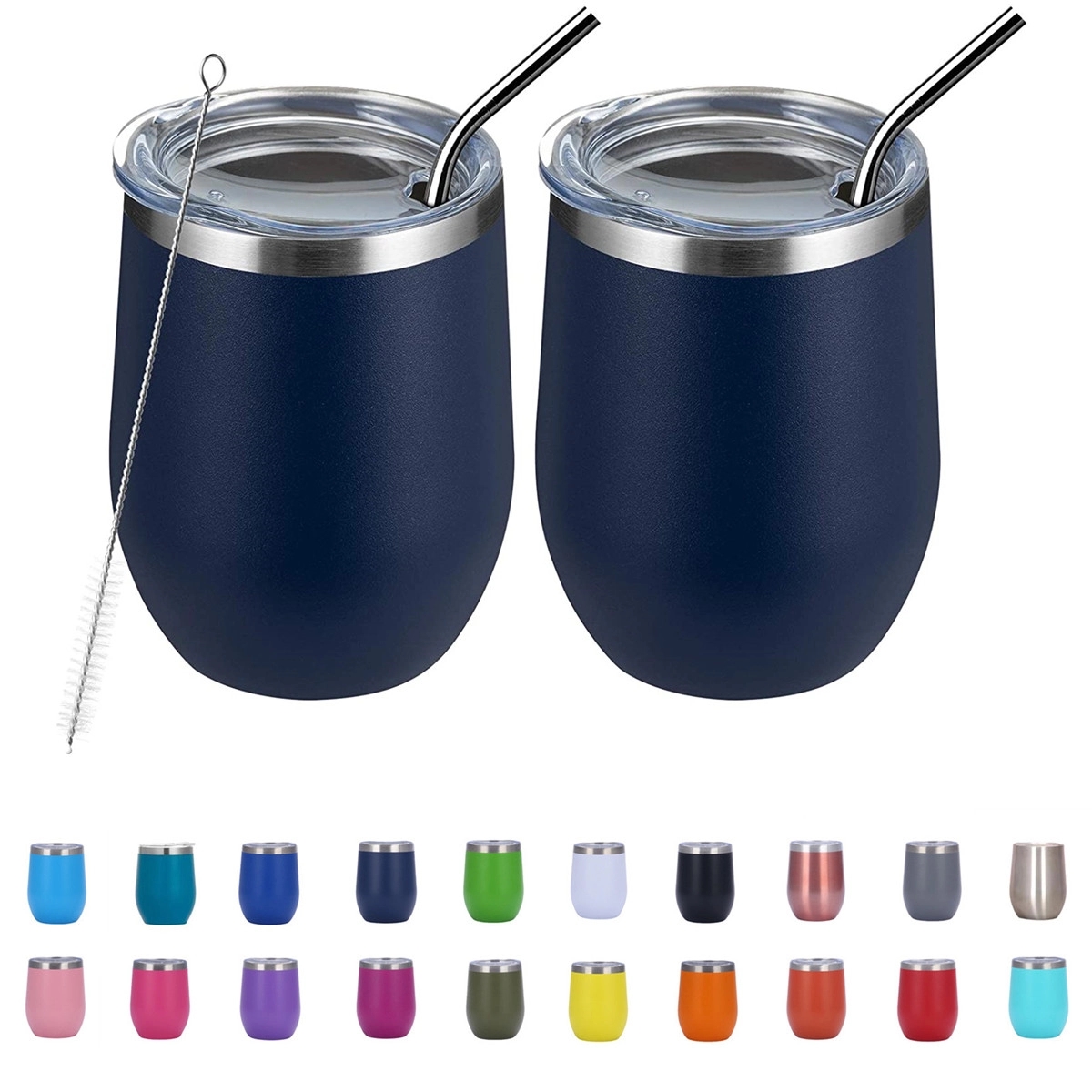 12Oz Double Wall Vacuum Wine Tumbler 2