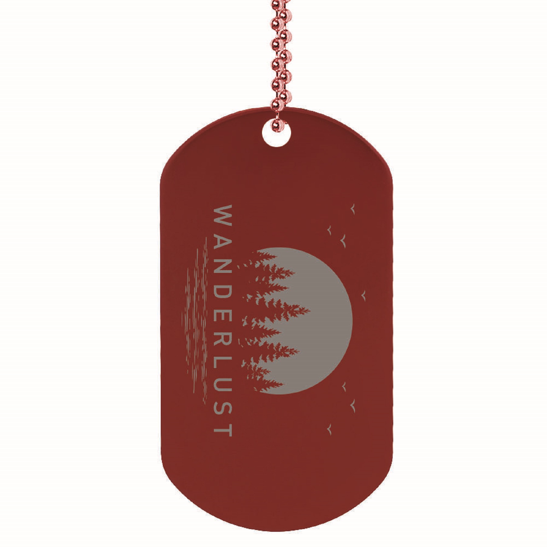 Express 2" X 1 1/8" Aluminum Dog Tag With 24" Ball Chain 13