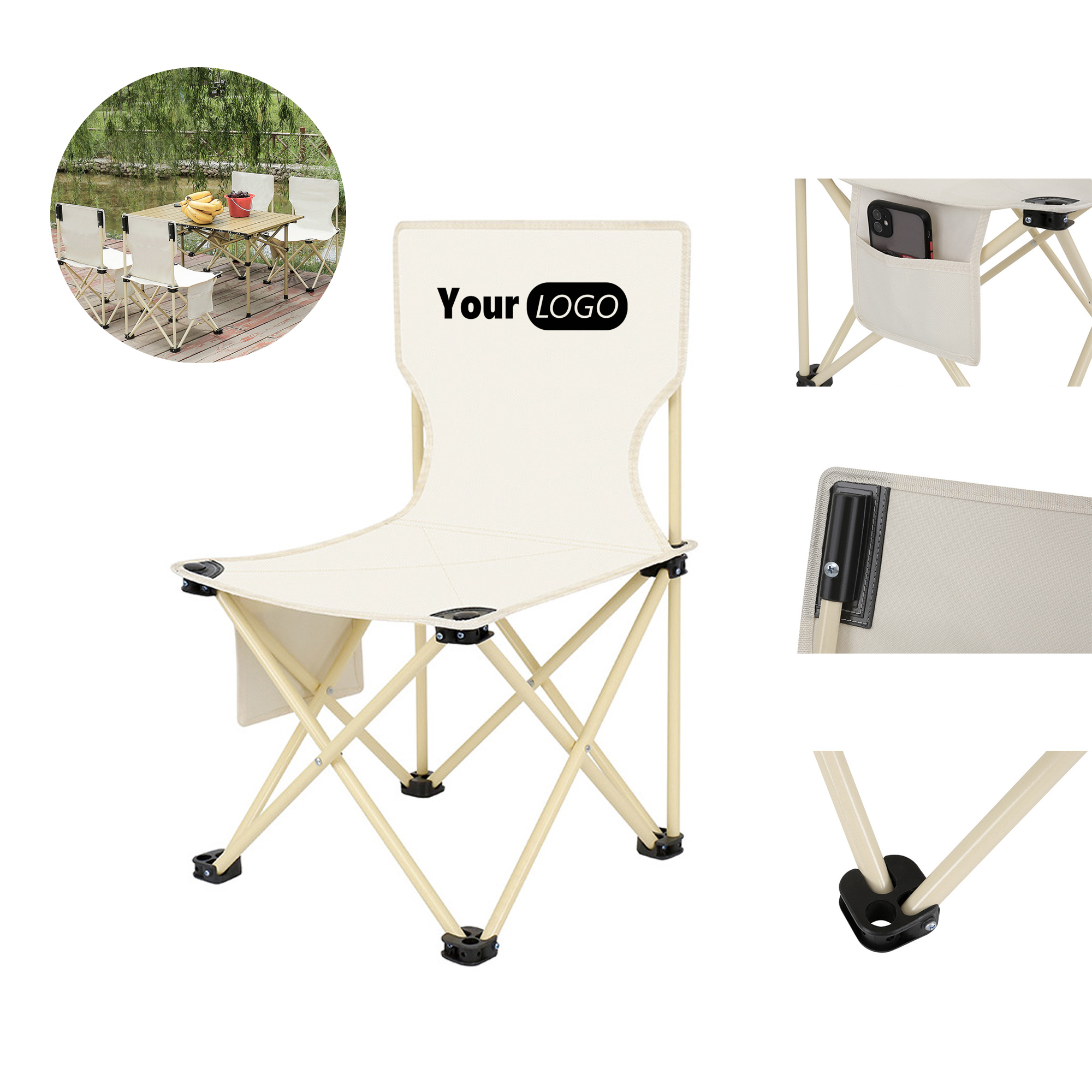 Folding Outdoor Chair with Side Pocket 2