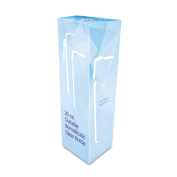20 oz. Durable Clear Glass Bottle with Screw on Lid 6