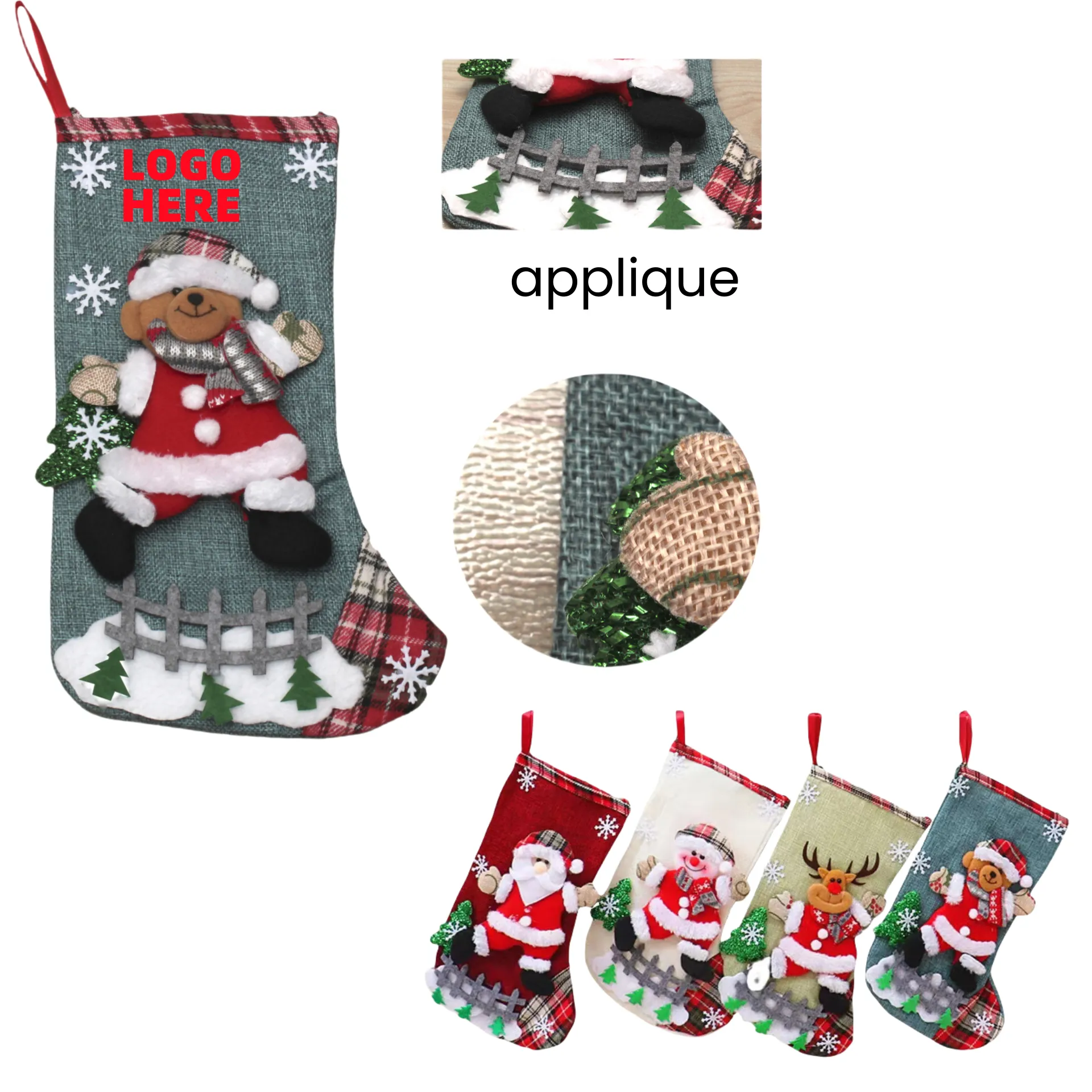 Christmas Decoration Stocking Bag 1