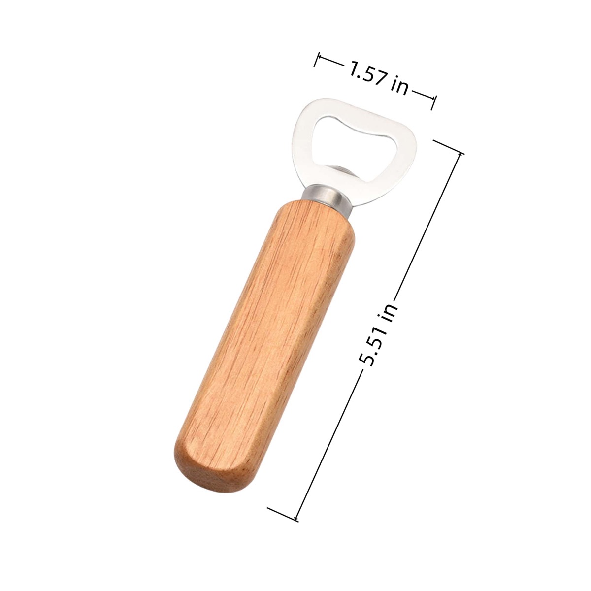 Wooden Handle Minimalist Bottle Opener 2