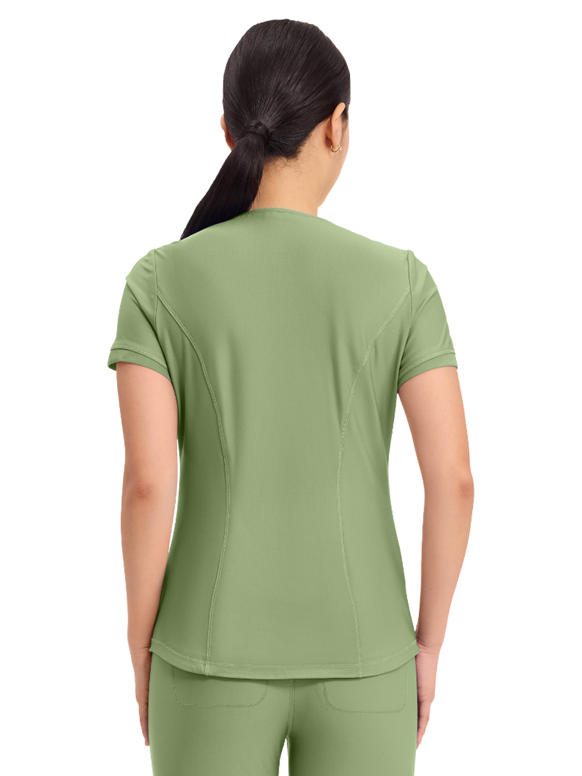 Cherokee - Form - Women's 2-Pocket Curved Hemline V-Neck Top 22