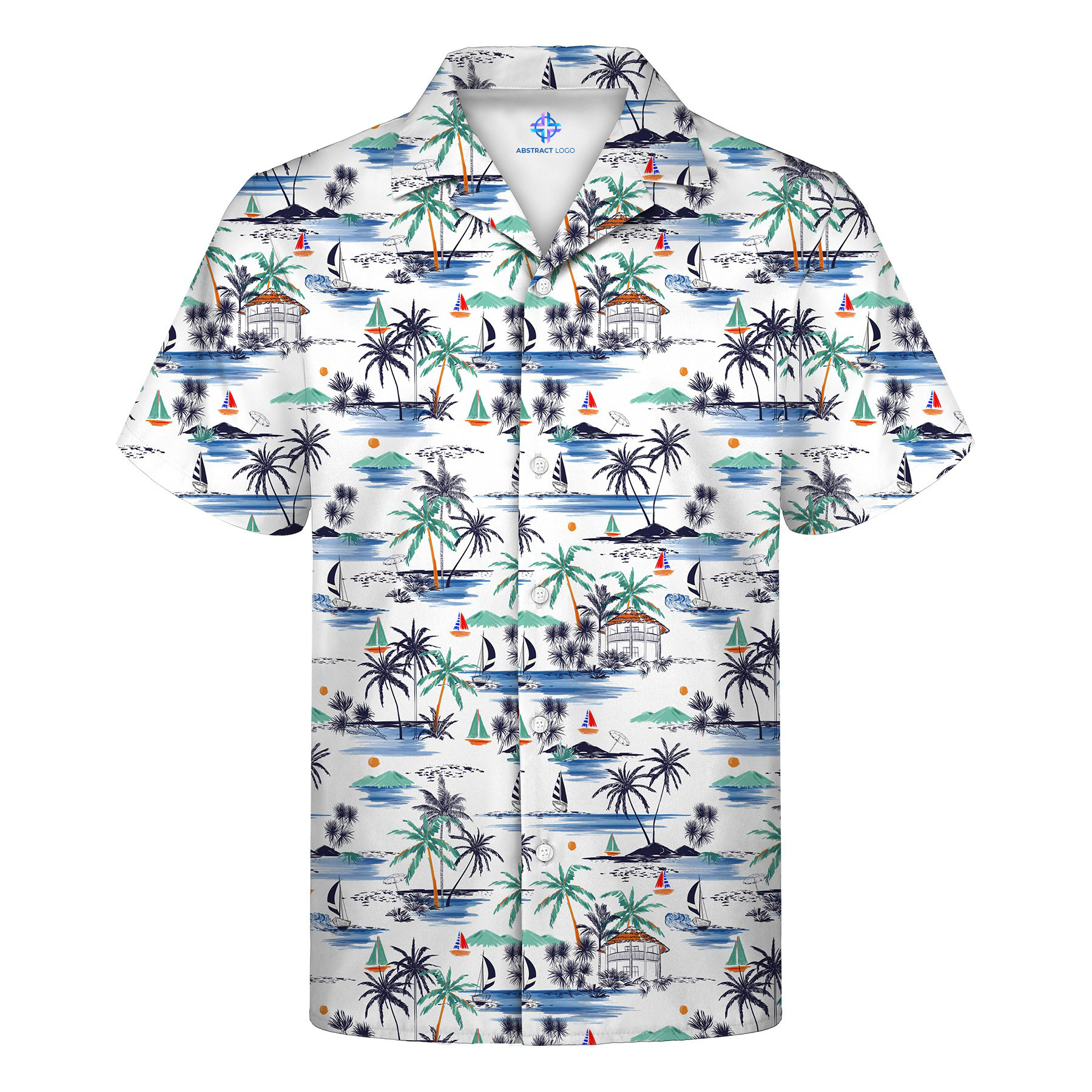 135gsm Sublimated Hawaiian Cuban Collar Camp Shirt-UPF 50+ 11